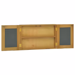 vidaXL Solid Wood Teak Mirror Cabinet Wooden Bathroom Wall Mirror Cabinet - Additional view 2