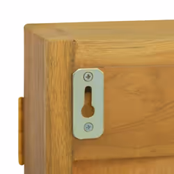 vidaXL Solid Wood Teak Mirror Cabinet Wooden Bathroom Wall Mirror Cabinet - Additional view 7