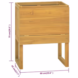 vidaXL Bathroom Cabinet Washroom Sink Unit Basin Cupboard Solid Wood Teak - 60 x 45 x 75 cm - Additional view 7