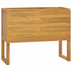 vidaXL Bathroom Cabinet Washroom Sink Unit Basin Cupboard Solid Wood Teak - 90 x 45 x 75 cm