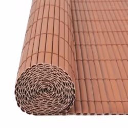 vidaXL Double-Sided Garden Fence Brown Porch Blind Windbreak Privacy Screen