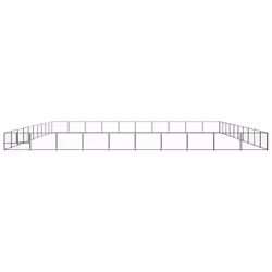 vidaXL Dog Kennel Black 100 m? Steel Puppy Enclosure Outdoor Patio Dog Cage - Additional view 2