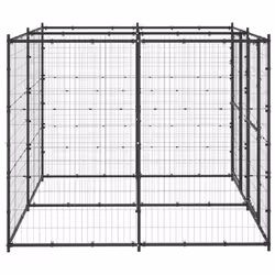 vidaXL Outdoor Dog Kennel Steel 4.84 m? Puppy Enclosure Patio Dog House Cage