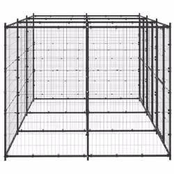 vidaXL Outdoor Dog Kennel Steel 7.26 m? Puppy Enclosure Patio Dog House Cage