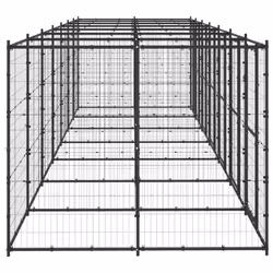 vidaXL Outdoor Dog Kennel Steel 16.94 m? Puppy Enclosure Patio Dog House Cage