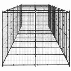 vidaXL Outdoor Dog Kennel Steel 19.36 m? Puppy Enclosure Patio Dog House Cage
