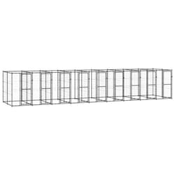 vidaXL Outdoor Dog Kennel Steel 21.78 m? Puppy Enclosure Patio Dog House Cage