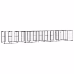 vidaXL Outdoor Dog Kennel Steel 26.62 m? Puppy Enclosure Patio Dog House Cage