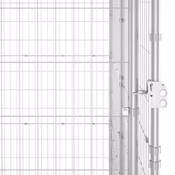 vidaXL Outdoor Dog Kennel Galvanised Steel with Roof 7.26 m? Dog House Cage - Additional view 4