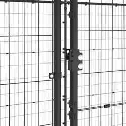 vidaXL Outdoor Dog Kennel Steel with Roof 7.26 m? Puppy Enclosure Dog Cage - Additional view 4