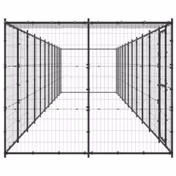 vidaXL Outdoor Dog Kennel Steel with Roof 26.62 m? Puppy Enclosure Dog Cage