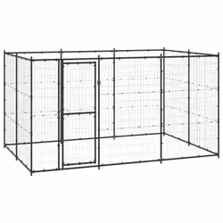 vidaXL Outdoor Dog Kennel Steel 7.26 m? Puppy Enclosure Patio Dog House Cage