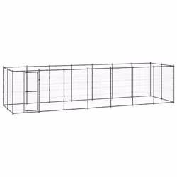 vidaXL Outdoor Dog Kennel Steel 16.94 m? Puppy Enclosure Patio Dog House Cage