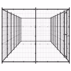 vidaXL Outdoor Dog Kennel Steel 16.94 m? Puppy Enclosure Patio Dog House Cage