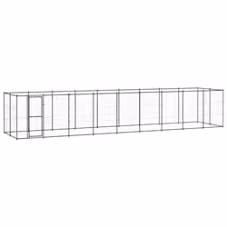 vidaXL Outdoor Dog Kennel Steel 21.78 m? Puppy Enclosure Patio Dog House Cage