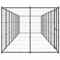 vidaXL Outdoor Dog Kennel Steel 21.78 m? Puppy Enclosure Patio Dog House Cage