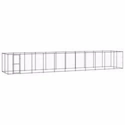 vidaXL Outdoor Dog Kennel Steel 26.62 m? Puppy Enclosure Patio Dog House Cage
