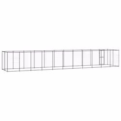 vidaXL Outdoor Dog Kennel Steel 26.62 m? Puppy Enclosure Patio Dog House Cage