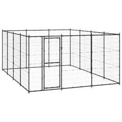 vidaXL Outdoor Dog Kennel Steel 14.52 m? Patio Puppy Enclosure Dog House Cage