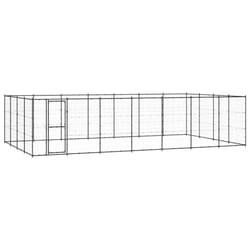 vidaXL Outdoor Dog Kennel Steel 33.88 m? Patio Puppy Enclosure Dog House Cage