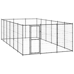 vidaXL Outdoor Dog Kennel Steel 21.78 m? Patio Puppy Enclosure Dog House Cage