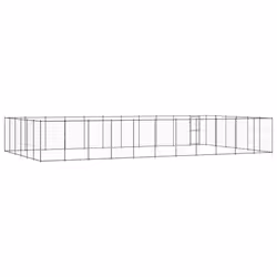 vidaXL Outdoor Dog Kennel Steel 79.86 m? Patio Puppy Enclosure Dog House Cage