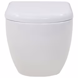vidaXL Wall-Hung Toilet with Concealed High Cistern Ceramic Bathroom Toilets - Additional view 10