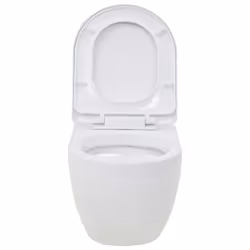 vidaXL Wall-Hung Toilet with Concealed High Cistern Ceramic Bathroom Toilets - Additional view 6