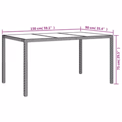 VidaXL 316704 outdoor table Brown - Additional view 6