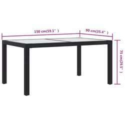 VidaXL 316705 outdoor table Black - Additional view 5