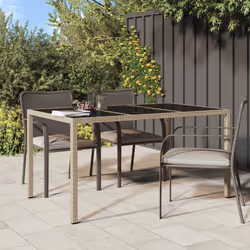 VidaXL 316710 outdoor table Black, Beige