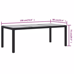 VidaXL 316712 outdoor table Black - Additional view 5