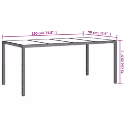 VidaXL 316717 outdoor table Black, Beige - Additional view 6
