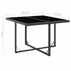 VidaXL 316764 outdoor table Black - Additional view 5