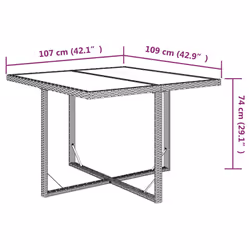 VidaXL 316788 outdoor table Black, Brown - Additional view 7