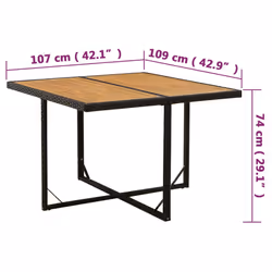 VidaXL 316790 outdoor table Black - Additional view 7