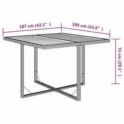 VidaXL 316791 outdoor table Black, Beige - Additional view 8