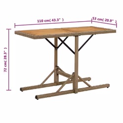 VidaXL 316801 outdoor table Beige - Additional view 6