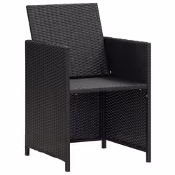 VidaXL 316802 outdoor chair Terrace Padded seat Polyester, Polyethylene, Rattan, Steel Black, Cream, White - Additional view 6