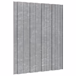 vidaXL 36x Roof Panels Galvanised Steel Silver Profile Sheet Shed Roof Panel