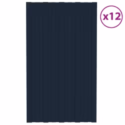vidaXL 12x Roof Panels Galvanised Steel Anthracite Garage Shed Roof Panel