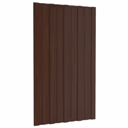 vidaXL 36x Roof Panels Galvanised Steel Brown Profile Sheet Shed Roof Panel