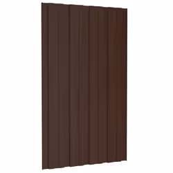 vidaXL 36x Roof Panels Galvanised Steel Brown Profile Sheet Shed Roof Panel