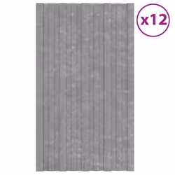 vidaXL 12x Roof Panels Galvanised Steel Silver Profile Sheet Shed Roof Panel