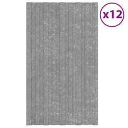 vidaXL 12x Roof Panels Galvanised Steel Silver Profile Sheet Shed Roof Panel