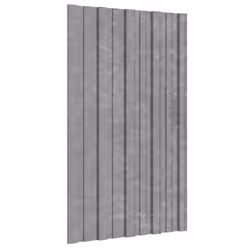 vidaXL 12x Roof Panels Galvanised Steel Silver Profile Sheet Shed Roof Panel