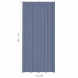 vidaXL 36x Roof Panels Galvanised Steel Grey Profile Sheet Shed Roof Panel - Additional view 6