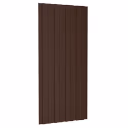 vidaXL 36x Roof Panels Galvanised Steel Brown Profile Sheet Shed Roof Panel