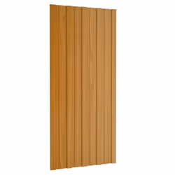 vidaXL 12x Roof Panels Galvanised Steel Light Wood Garage Shed Roof Panel