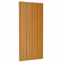 vidaXL 36x Roof Panels Galvanised Steel Light Wood Garage Shed Roof Panel
